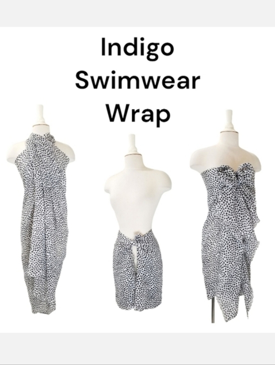 Indigo Swimwear Other - Indigo Swimwear Eco-friendly Polka Dot Lrg Square Cover Up Wrap OSFM NWT